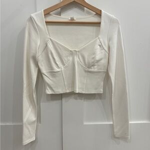 Garage Cream Long Sleeve Women's Top